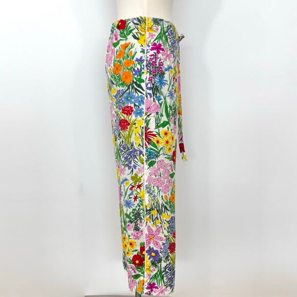 Gucci x Ken Scott Silk Twill Floral Pants Cropped XS Multicolor Flora - Picture 5 of 13